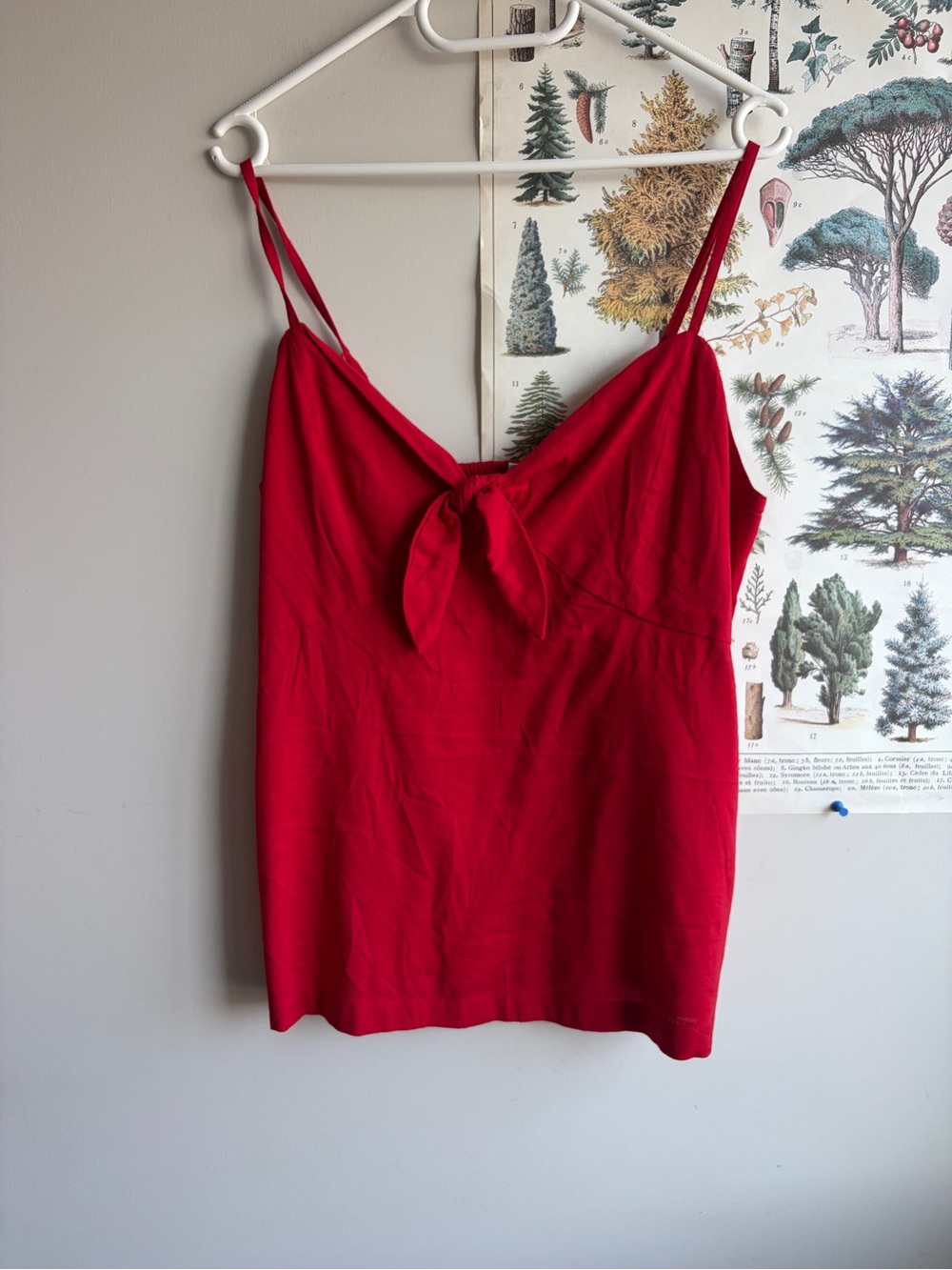 Old Navy Red Tie-Front Spaghetti Strap Tank Top Medium
